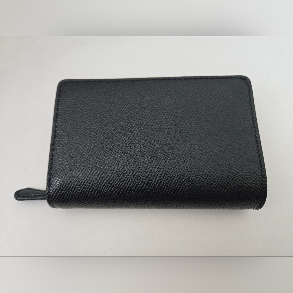 Coach Womens Medium Corner Zip Black Wallet - Picture 2 of 6